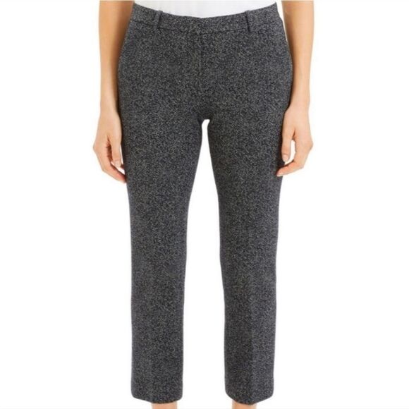 Theory Tailor Wool Trouser Pants Size 8 Cropped Ankle Speckle Knit Career - Picture 1 of 14